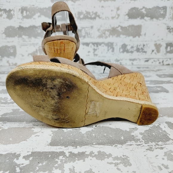 Moda Brown Leather Slip On Buckle Ankle Strap Wedge Platform Summer Sandals C239 - Picture 8 of 15